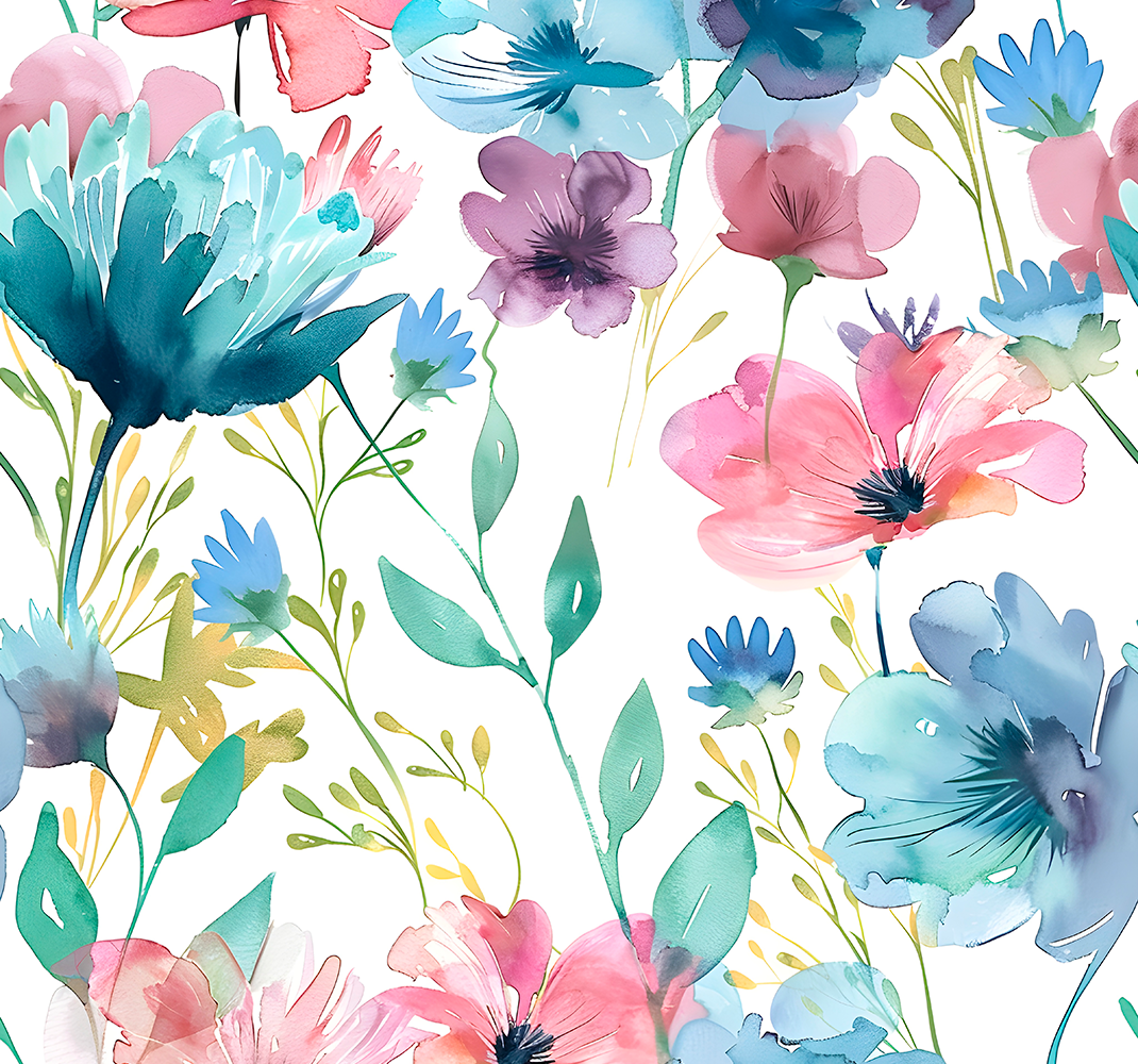 Tapis vinyle fleurs et plantes fleurs sauvages d'été - TenStickers