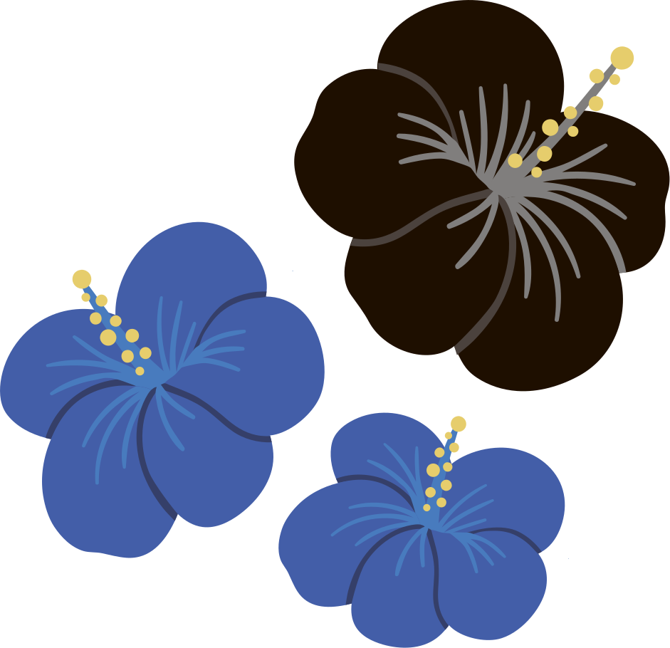 Tapis vinyle fleurs et plantes arrangement floral hibiscus - TenStickers