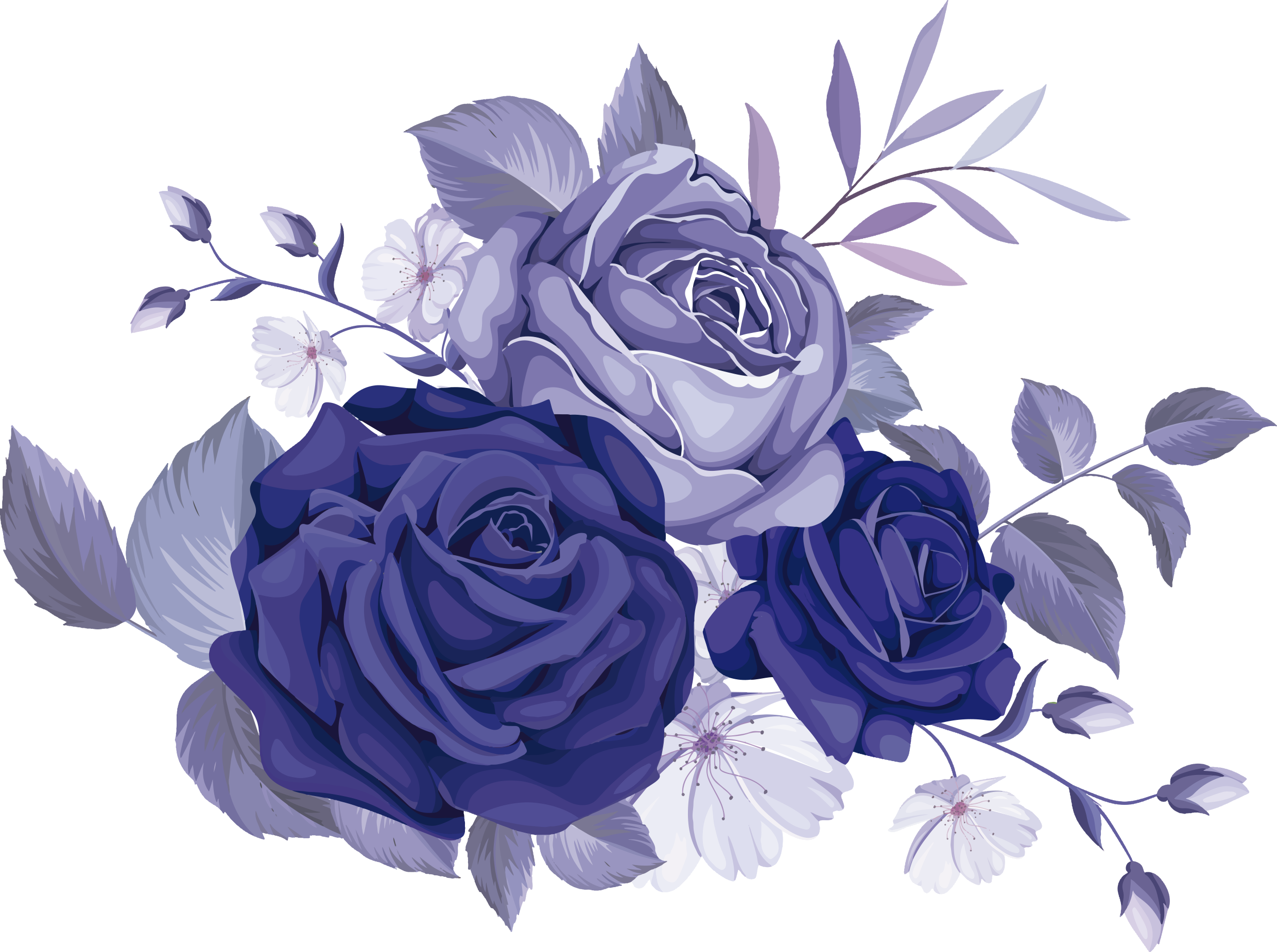 Tapis vinyle fleurs et plantes roses pourpres Élégantes - TenStickers
