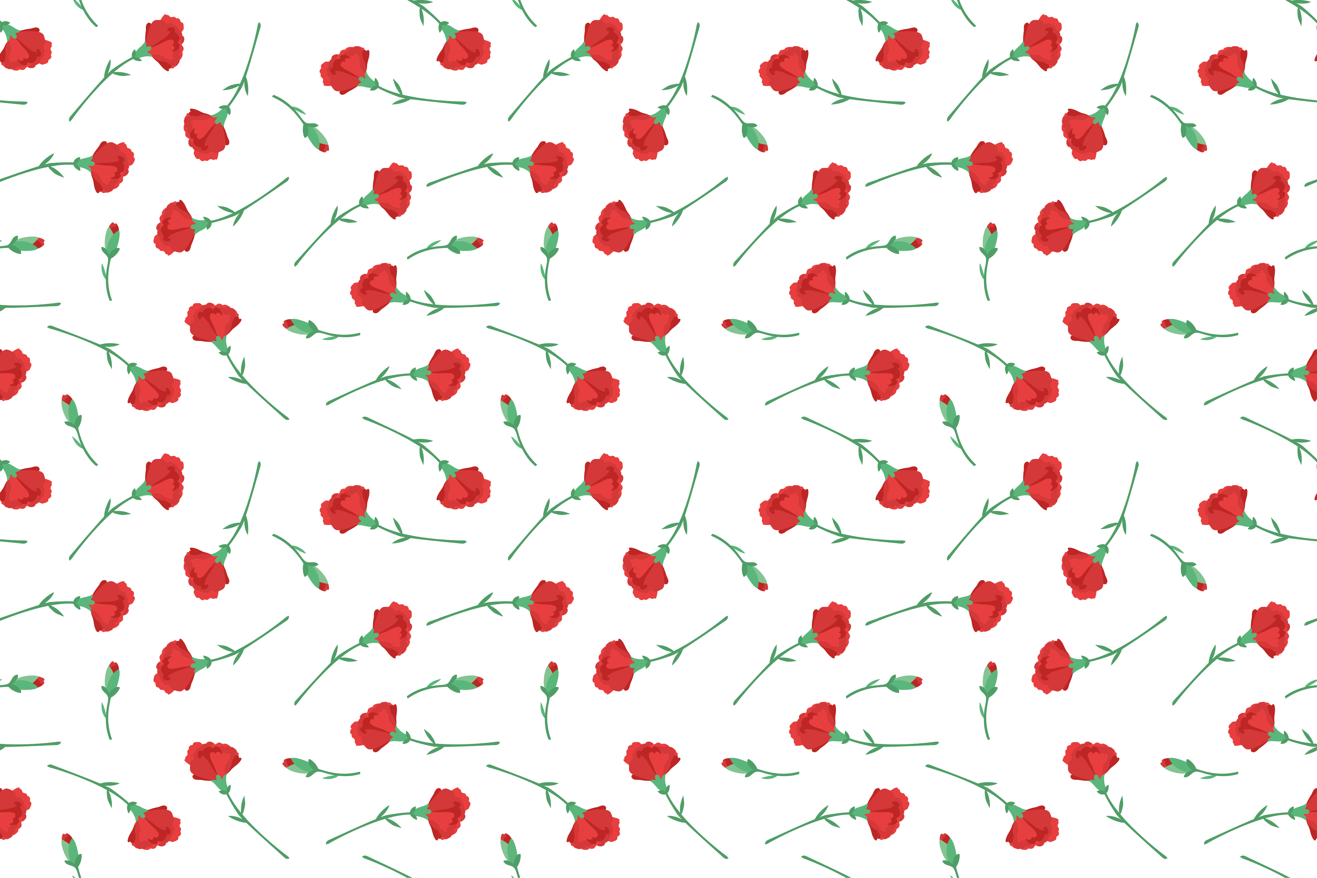 Tapis vinyle chambre motif œillets fleurs - TenStickers