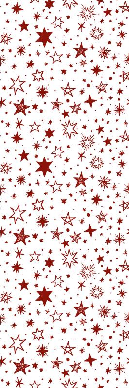 Tapis vinyle étoile aquarelle rouge - TenStickers
