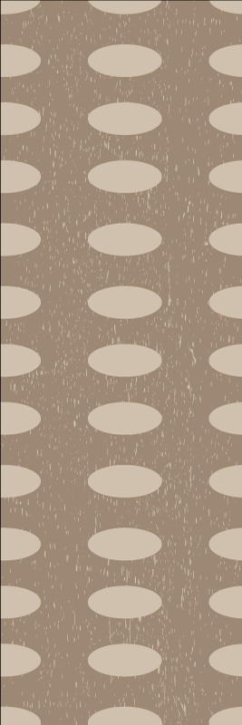 Tapis vinyle géométrique motif cercles marron - TenStickers