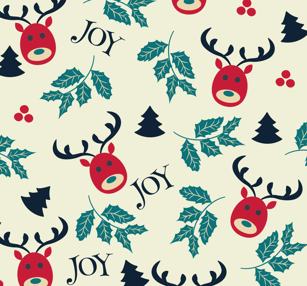 Tapis vinyle noël joie et renne - TenStickers