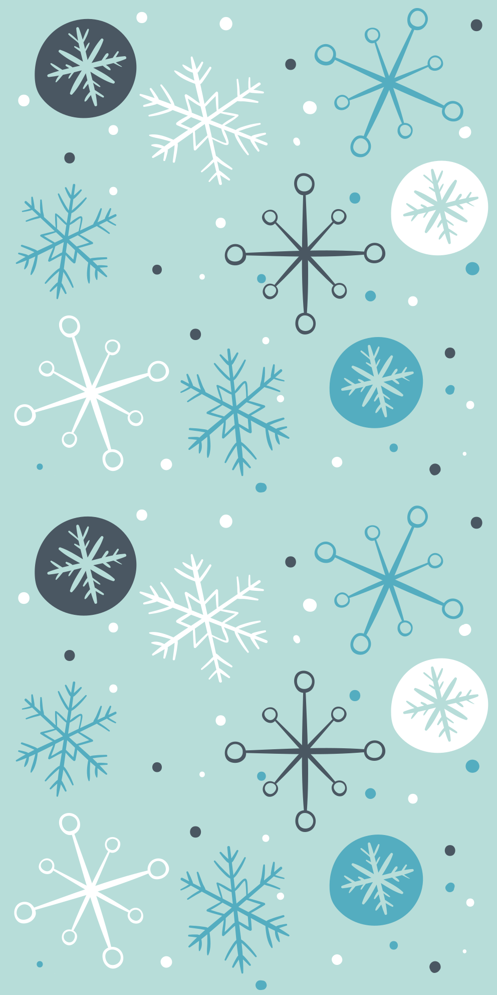 Tapis vinyle noël flocons de neige bleus et blancs - TenStickers