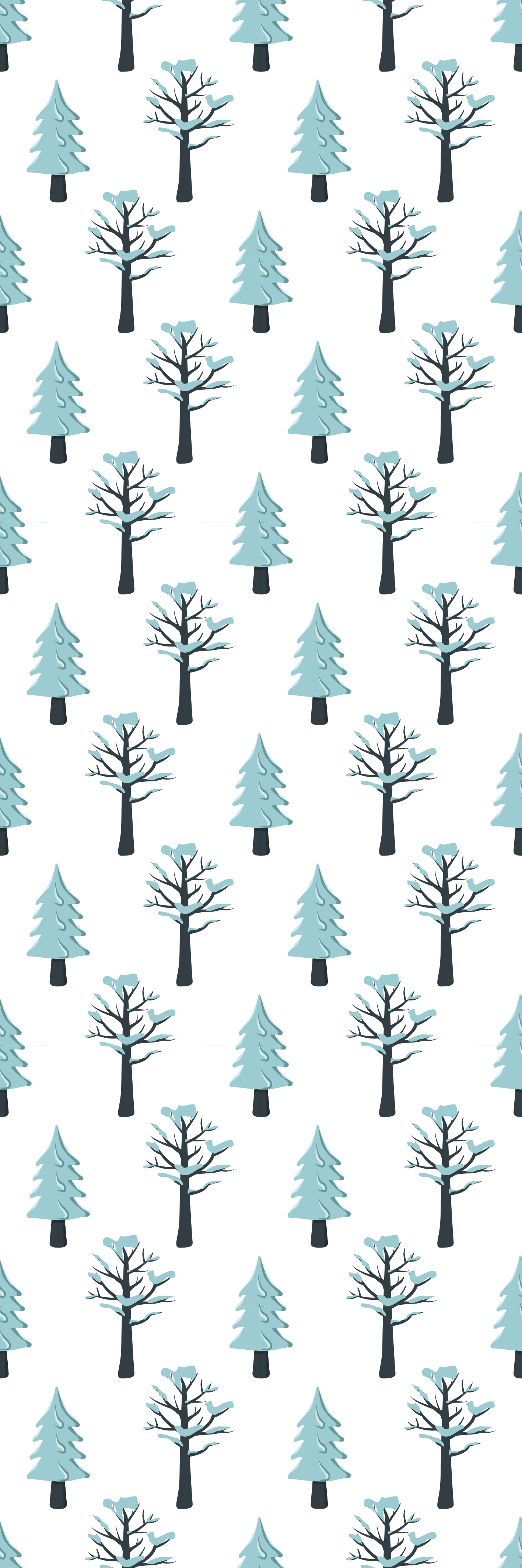 Tapis vinyle noël motif arbre dans la neige - TenStickers