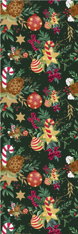 Tapis vinyle noël décorations branches de noël - TenStickers