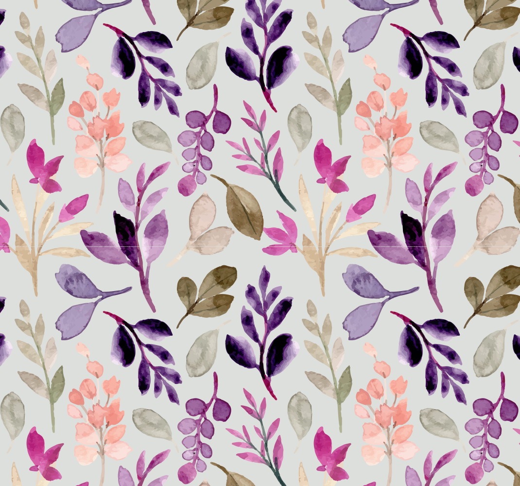 Tapis vinyle chambre couleurs douces florales - TenStickers