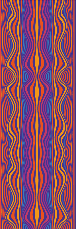 Tapis vinyle chambre lignes psychédéliques groovy - TenStickers