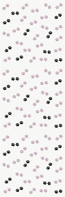 Tapis vinyle chambre empreintes de pattes de chat - TenStickers