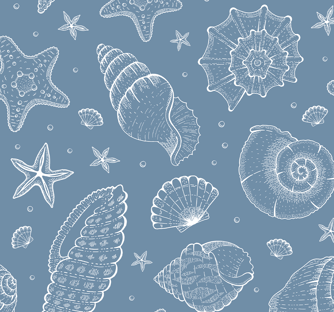 Tapis vinyle chambre vie marine et coquillages - TenStickers