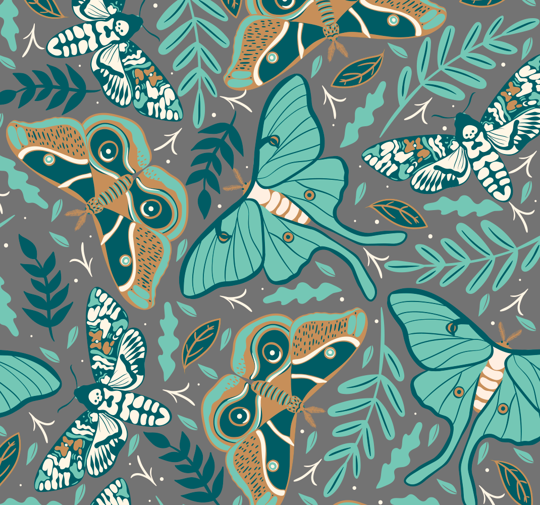 Tapis vinyle chambre papillons verts et bleus - TenStickers