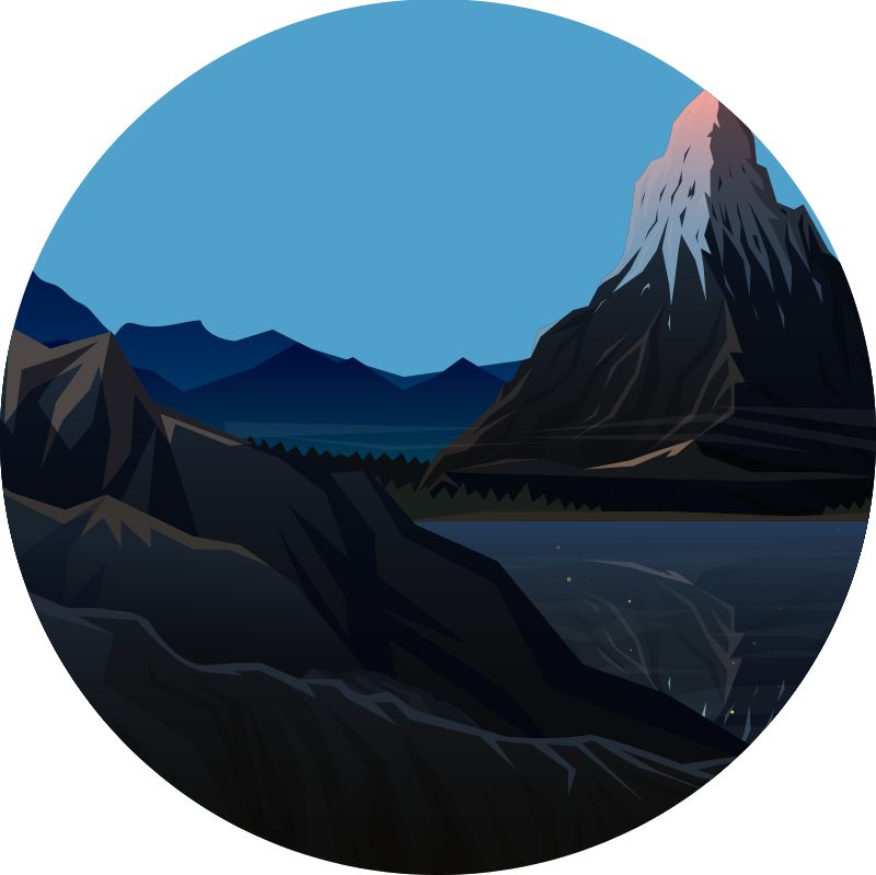 Tapis vinyle nature vue sur les montagnes - TenStickers