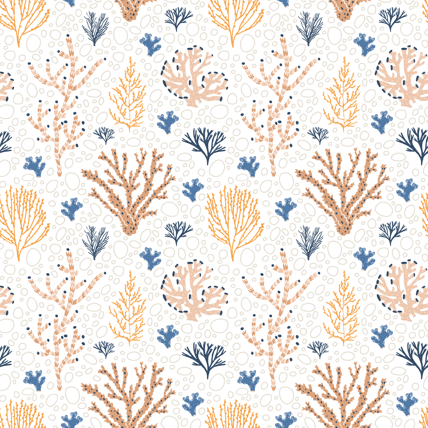 Tapis vinyle nature motif corail élégant - TenStickers
