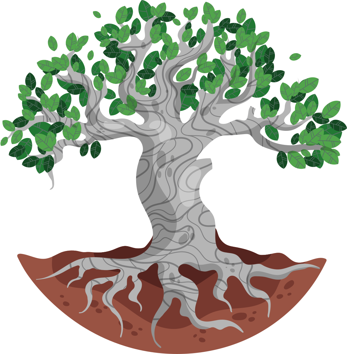 Tapis vinyle nature racines d'arbres stylisées - TenStickers