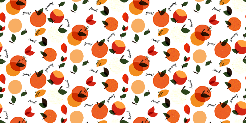 Tapis vinyle nature arrangement inspiré des fruits - TenStickers