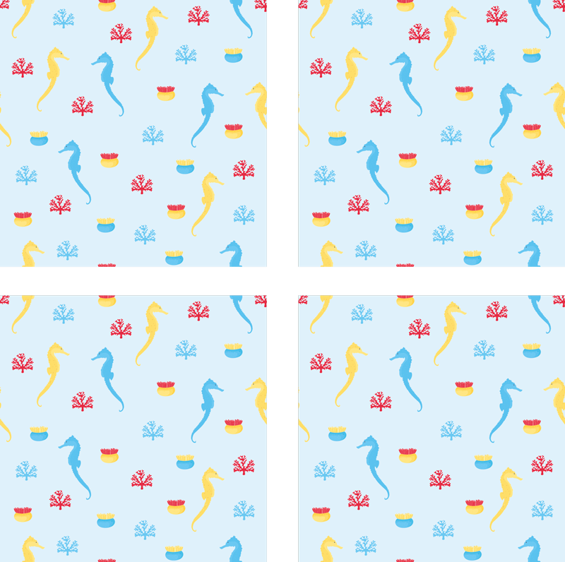Tapis vinyle nature hippocampe éclaboussure naturelle - TenStickers