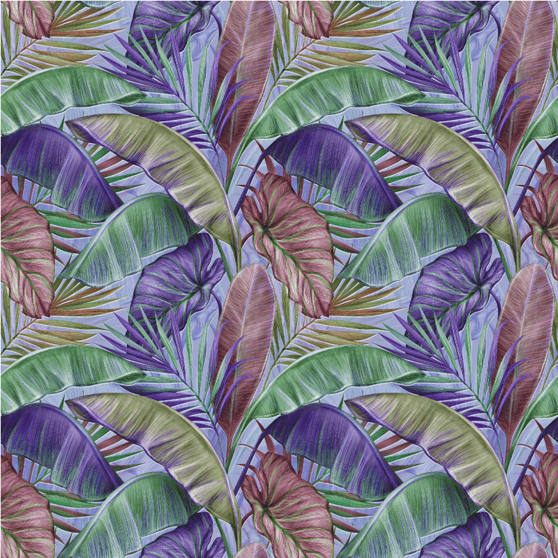 Tapis vinyle nature idée de feuilles tropicales - TenStickers