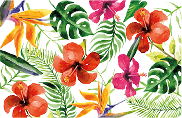 Tapis vinyle fleurs et plantes monstera délicieuse - TenStickers