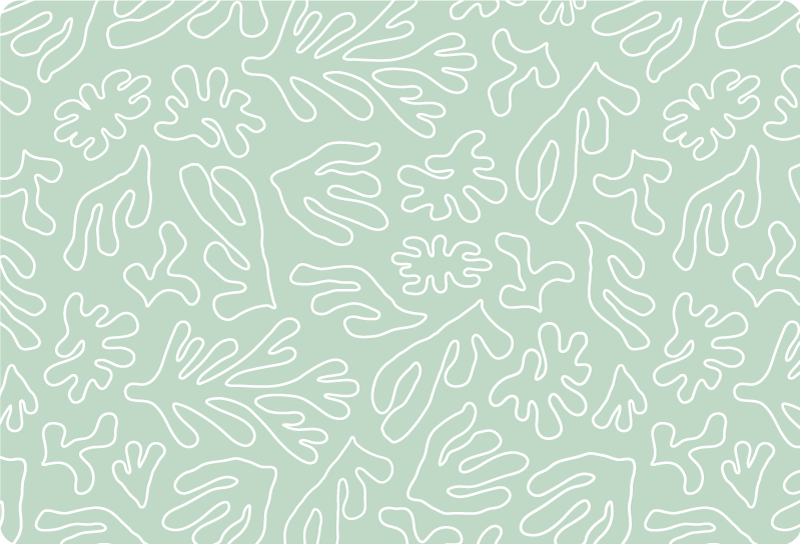 Tapis vinyle fleurs et plantes algues vertes - TenStickers