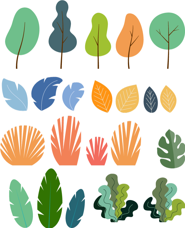 Tapis vinyle fleurs et plantes feuillage tropical - TenStickers