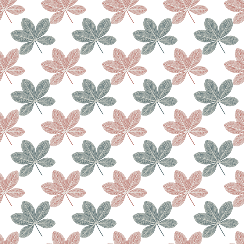 Tapis vinyle fleurs et plantes design acrylique rose et bleu - TenStickers