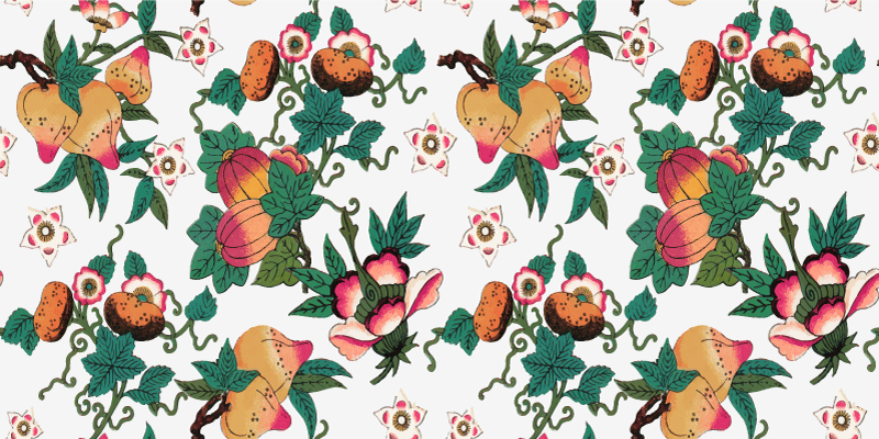 Tapis vinyle fleurs et plantes imprimé floral multicolore - TenStickers
