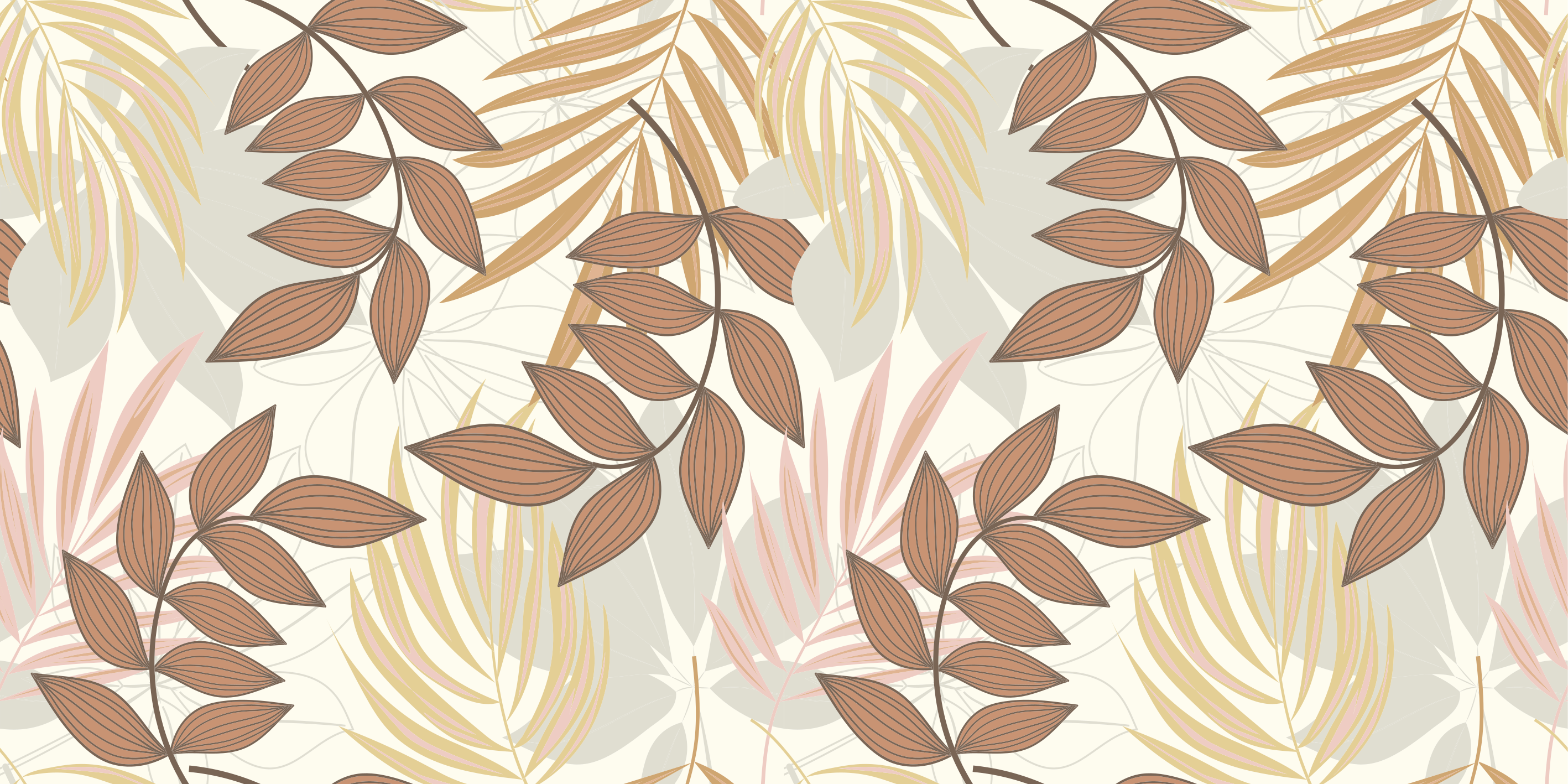 Tapis vinyle fleurs et plantes inspiration Élégante feuille - TenStickers
