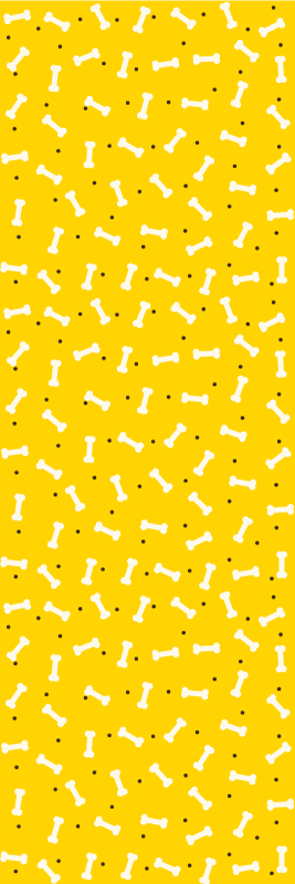 Tapis vinyle chambre motif os à chien jaune mignon - TenStickers