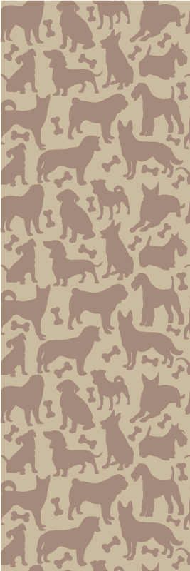 Tapis vinyle chambre motif chien incroyable sans couture - TenStickers