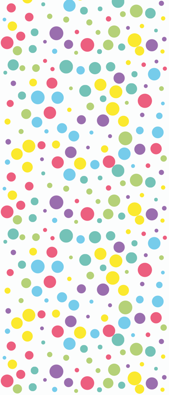 Tapis vinyle chambre motif à pois colorés - TenStickers