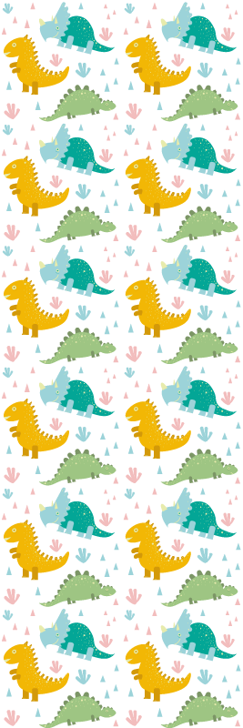 Tapis vinyle chambre motif adorables dinosaures - TenStickers