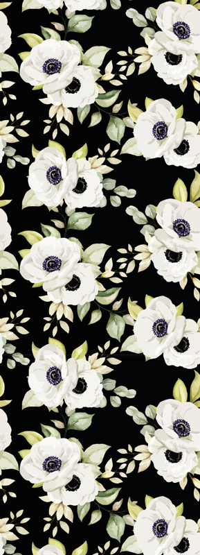 Tapis vinyle chambre motif de belles roses blanches - TenStickers