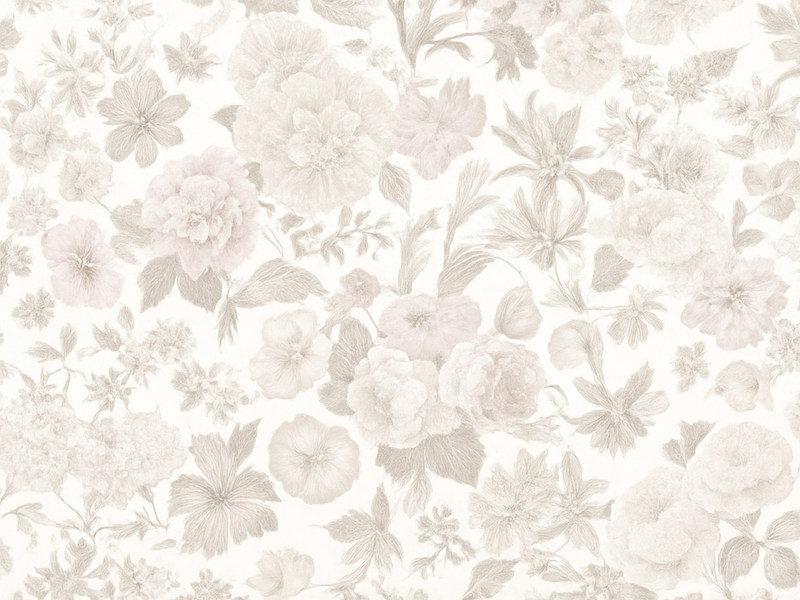 Tapis vinyle chambre floral vintage - TenStickers