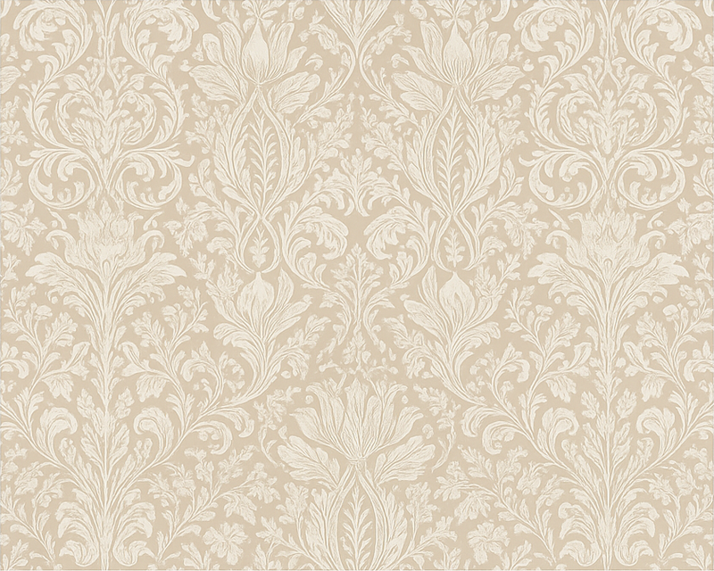Tapis vinyle chambre floral beige classique - TenStickers