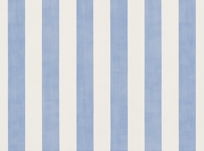 Tapis vinyle chambre rayures bleues et blanches - TenStickers