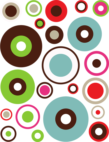 Tapis vinyle géométrique cercles géométriques simples - TenStickers