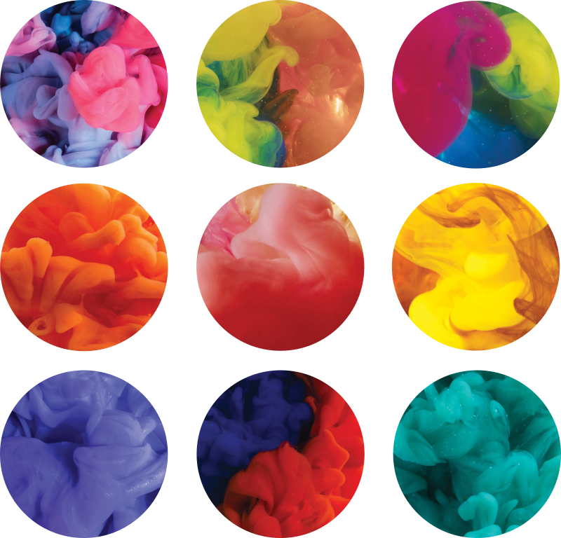 Tapis vinyle géométrique ensemble d'autocollants colorés - TenStickers