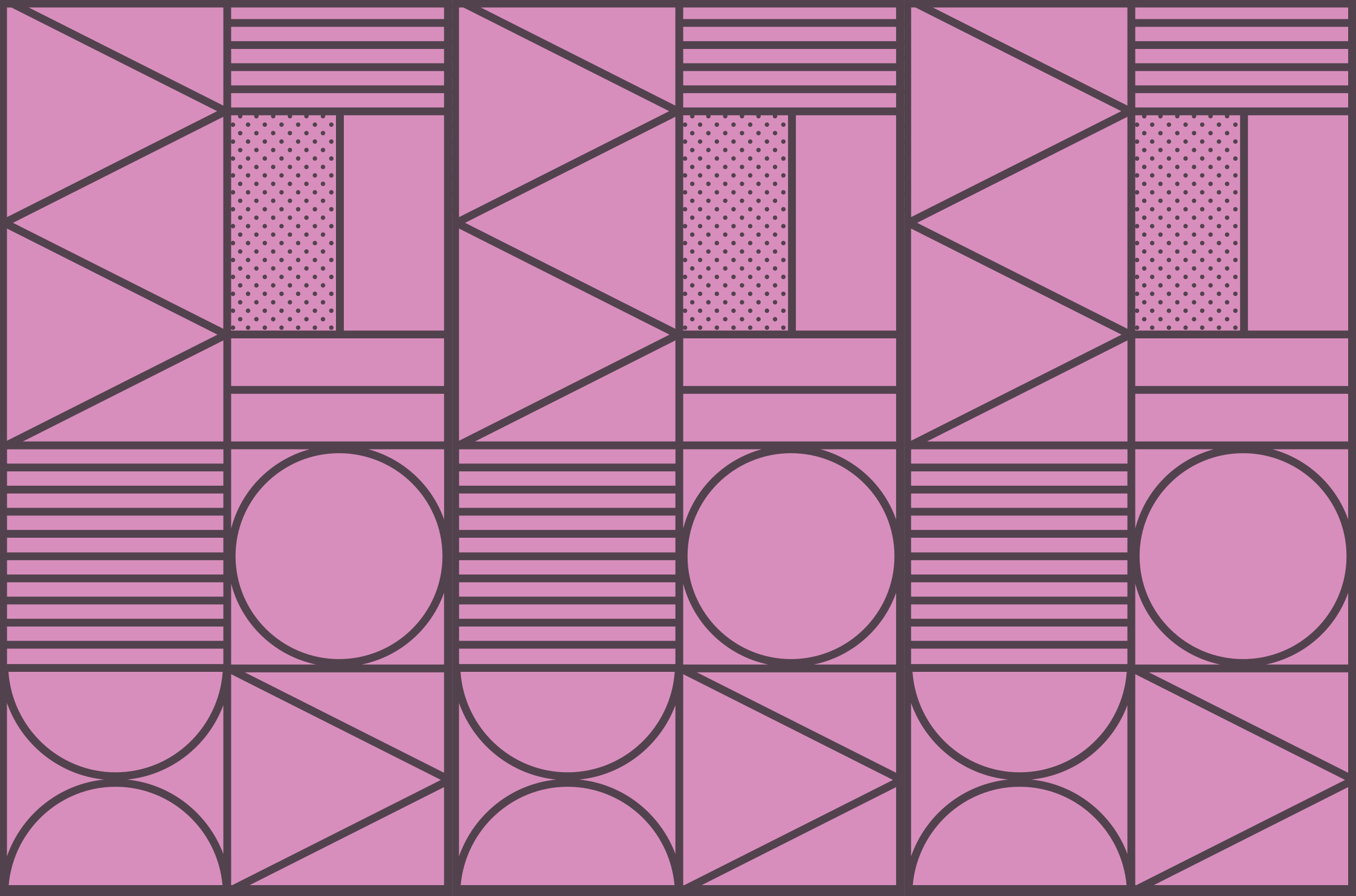 Tapis vinyle géométrique bloc de couleurs rose et gris - TenStickers