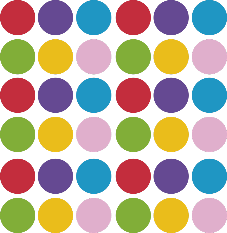 Tapis vinyle géométrique motif cercles colorés - TenStickers