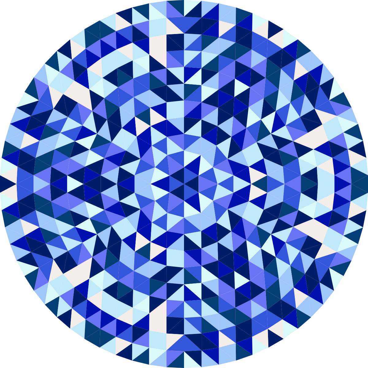 Tapis vinyle géométrique motif circulaire bleu - TenStickers