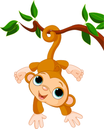 Tapis vinyle pour enfants petit singe heureux - TenStickers