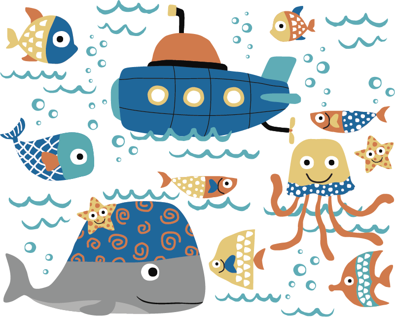 Tapis vinyle pour enfants avec motifs marins - TenStickers