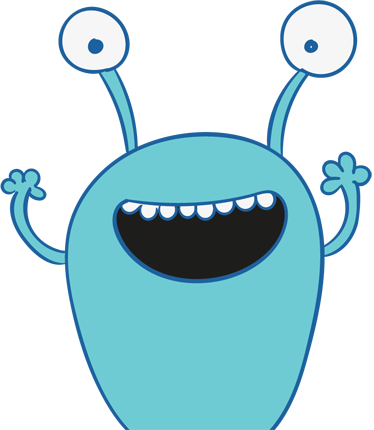 Tapis vinyle pour enfants monstre bleu - TenStickers