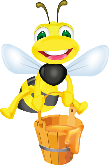 Tapis vinyle pour enfants abeille et pot de miel - TenStickers