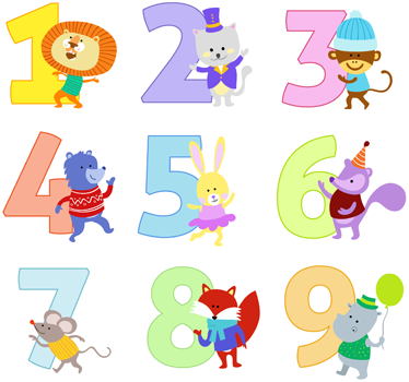 Tapis vinyle pour enfants stickers numéros enfantins - TenStickers