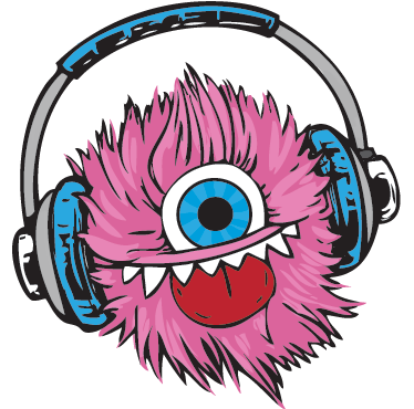 Tapis vinyle pour enfants monstre poilu rose - TenStickers