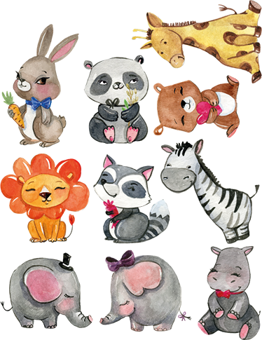 Tapis vinyle pour enfants stickers animaux de la jungle - TenStickers