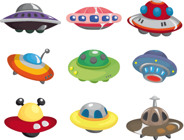 Tapis vinyle pour enfants stickers ovnis - TenStickers