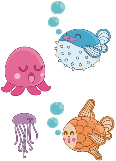 Tapis vinyle pour enfants illustration poissons - TenStickers
