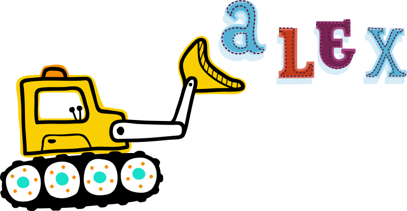 Tapis vinyle pour enfants excavateur personnalisé - TenStickers